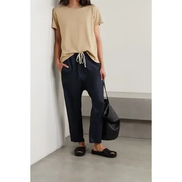 Nili Lotan Aida Wool-Blend Twill Pants in Blue - Picture 3 of 14